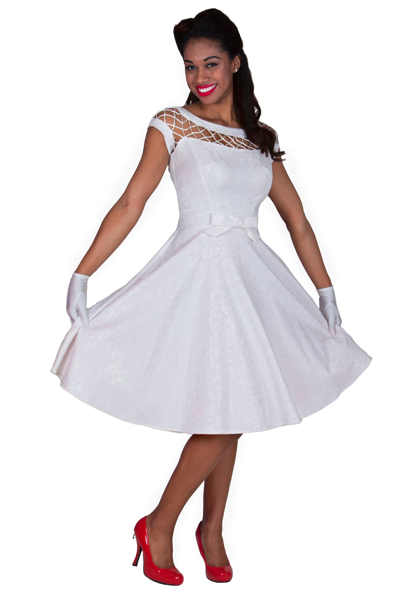 Alika Circle Dress in White