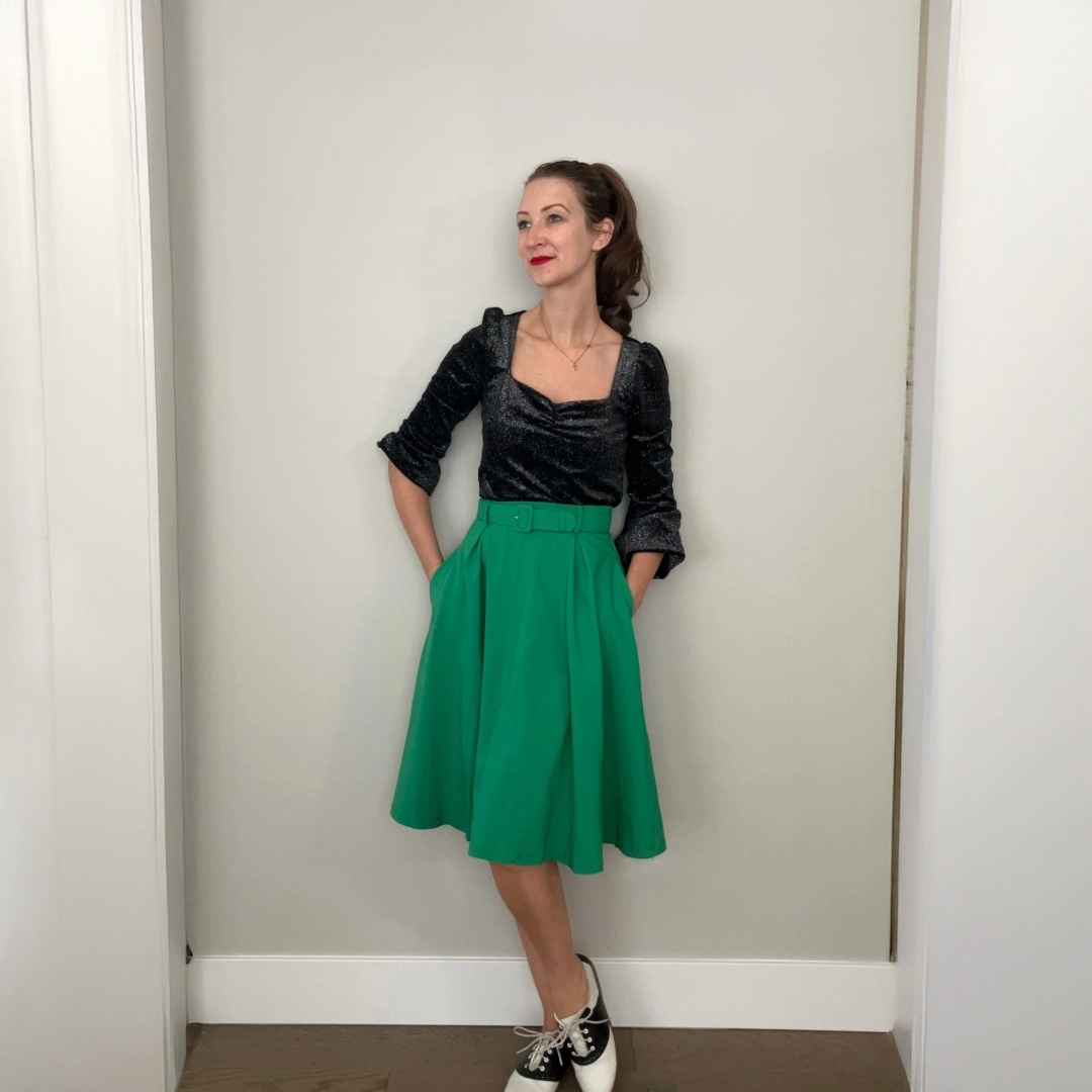 Vivienne Vintage Top in Midnight Dazzle