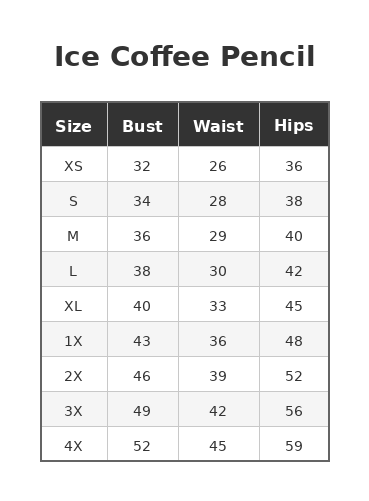 Ice Coffee Pencil Dress - SAMPLE