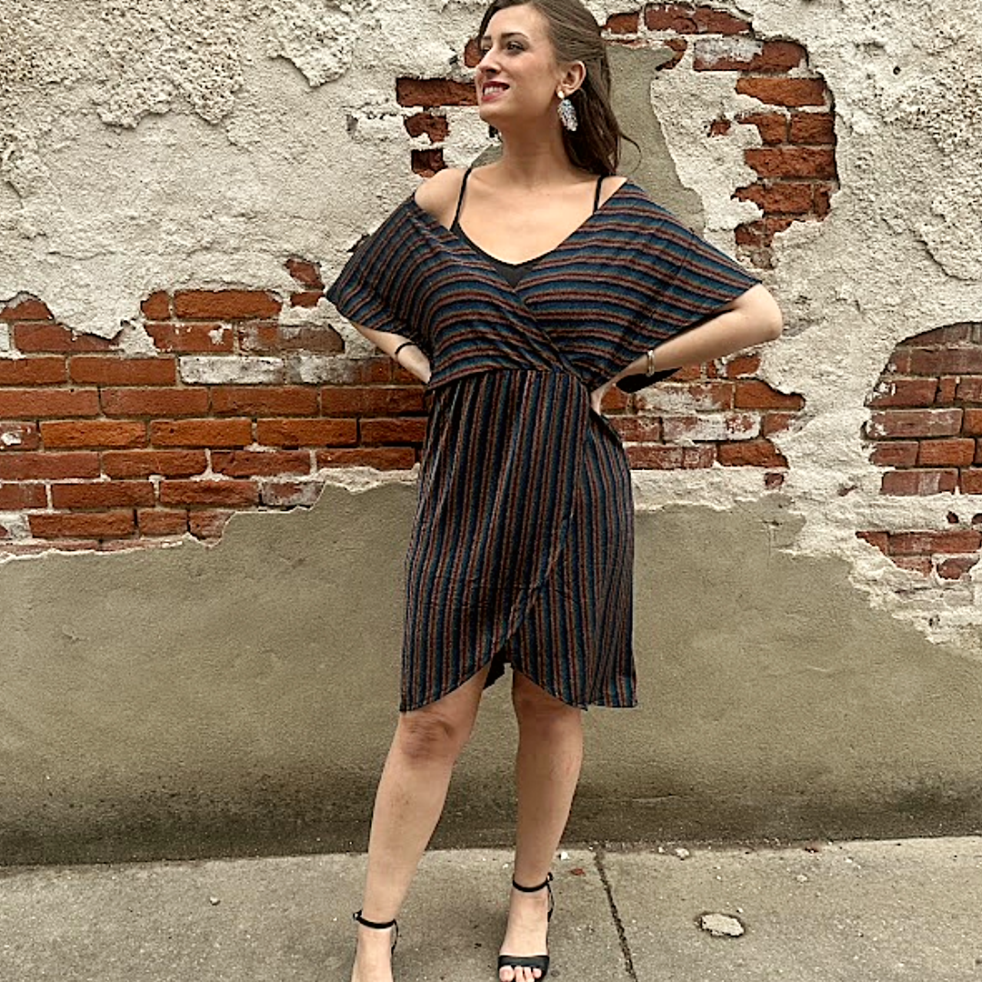 Andie Wrap Dress in Rainbow Sparkle