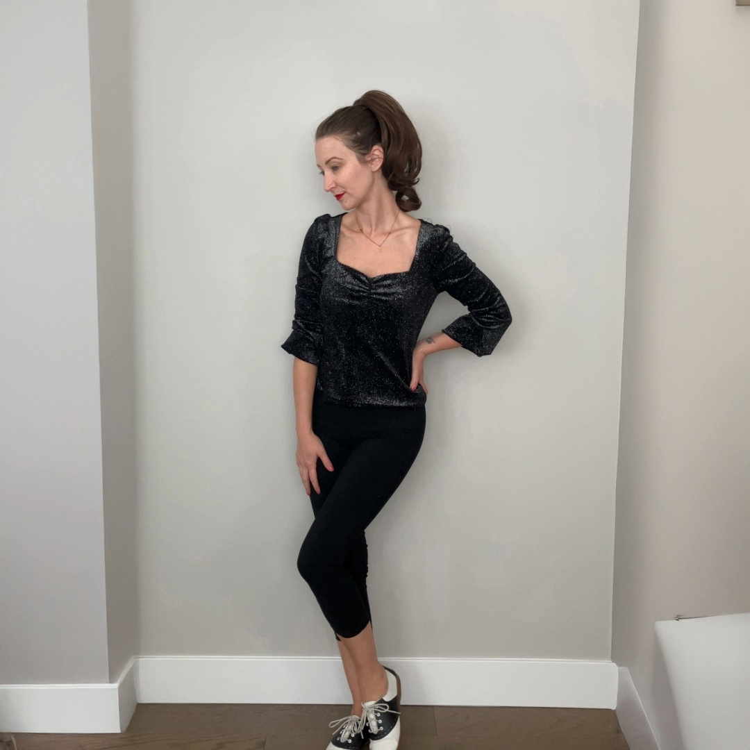 Vivienne Vintage Top in Midnight Dazzle