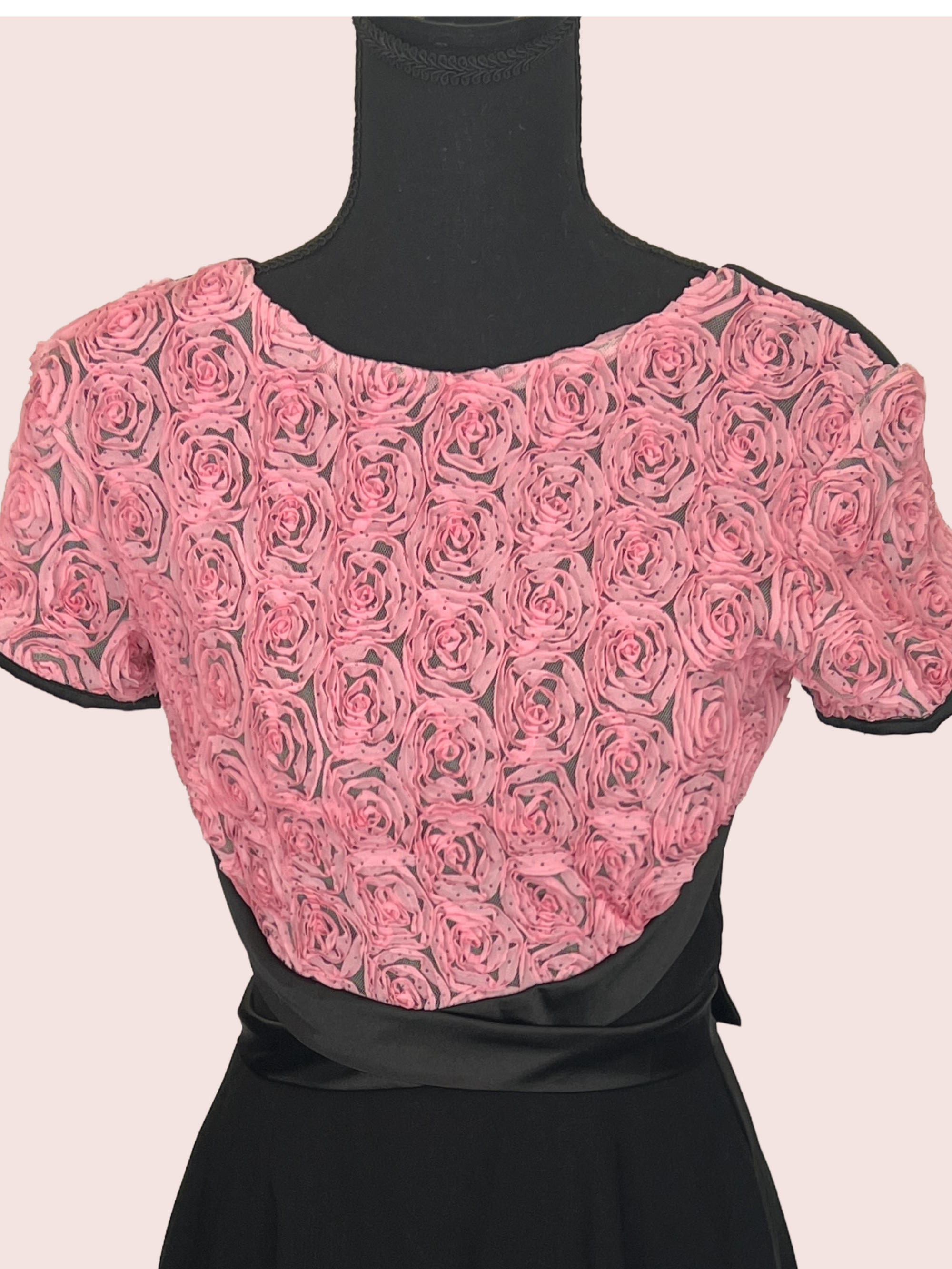 Pink Roses Dress - SAMPLE