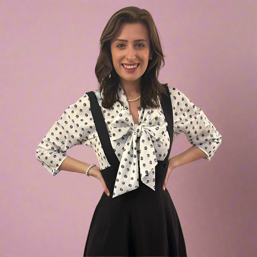 Giselle Blouse with Tie Bow