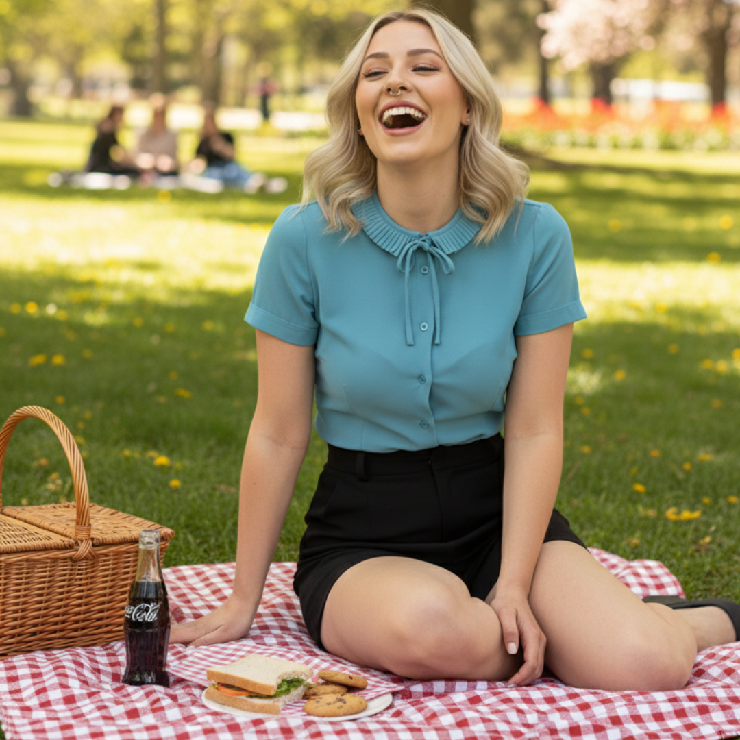 Ingrid in Summer Teal - SAMPLE